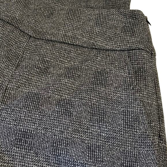 CAbi Bond trouser glen plaid houndstooth wide leg long tall women's size 8 - Picture 5 of 12